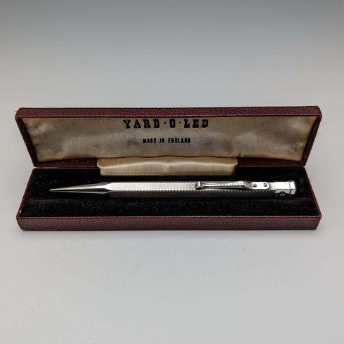 1956年 英国 ヤード・オ・レッド 純銀製 ヘキサゴン 推進式ペンシル ケース入り